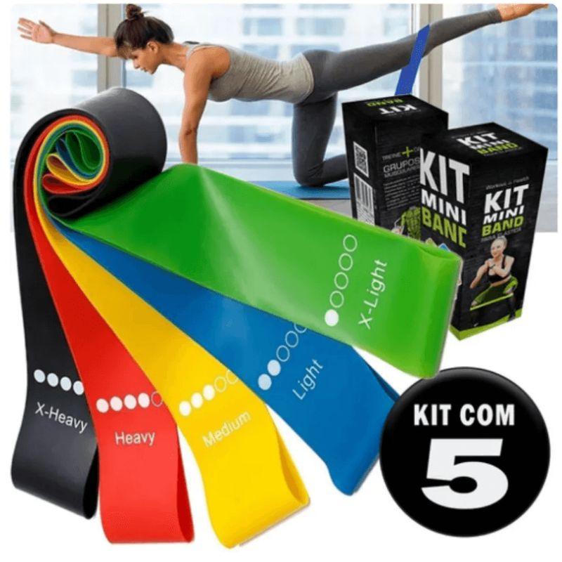 Oferta Especial: 5 Kits Thera Mini Bands - Faixas Elásticas Multifuncionais para Crossfit e Fisioterapia