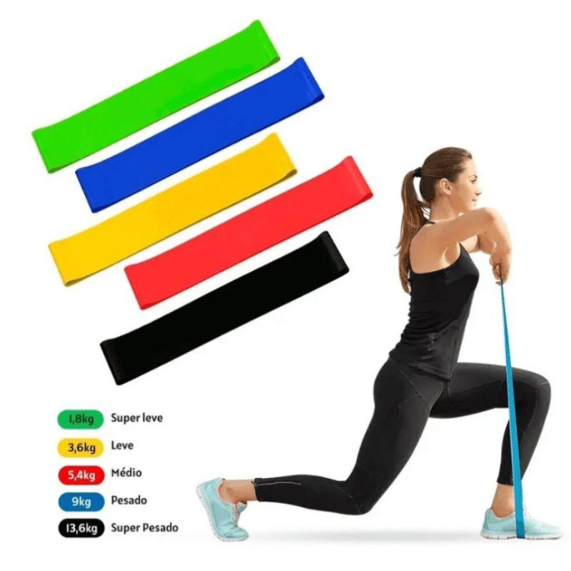 Oferta Especial: 5 Kits Thera Mini Bands - Faixas Elásticas Multifuncionais para Crossfit e Fisioterapia