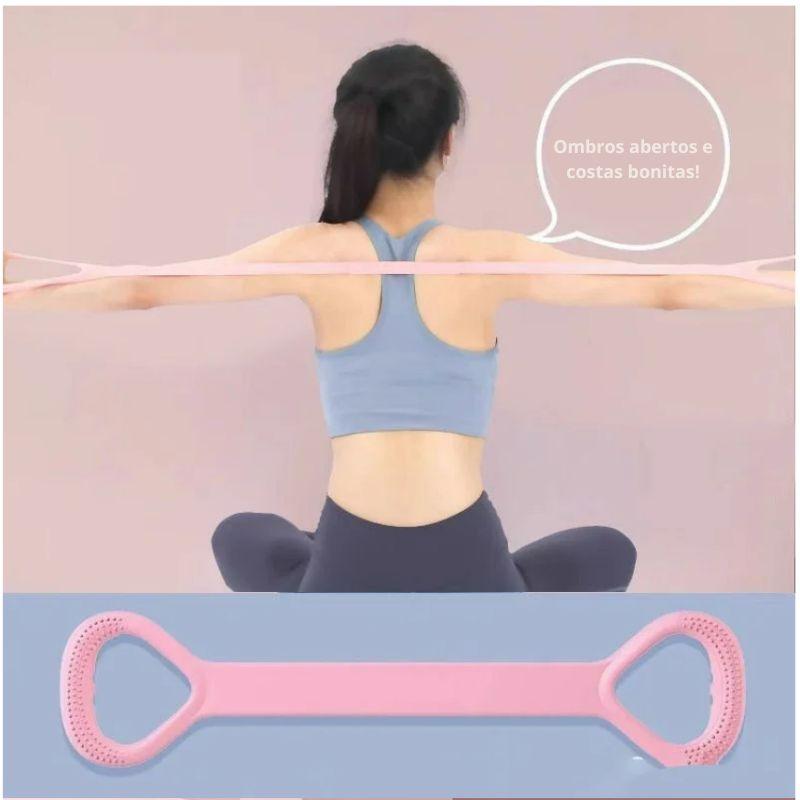 Cinta Elástica YogaFit 8X: Aumente sua Flexibilidade e Corrija sua Postura