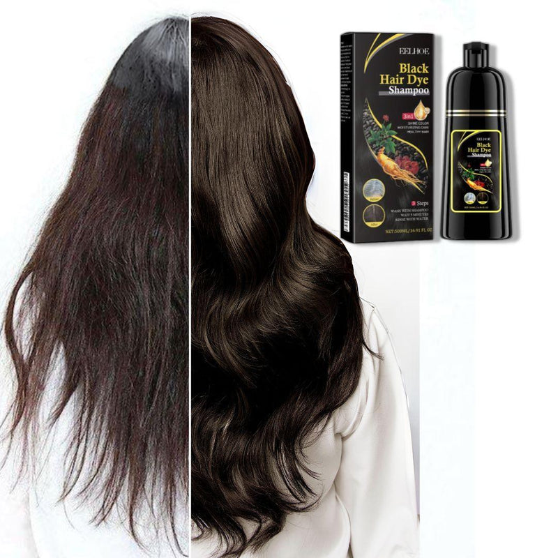 Shampoo EELHOE 3 em 1 Cabelo Forte e Escuro - Crescimento, Nutrição e Cobertura de Cabelos Grisalhos