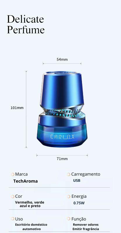 TechAroma Drive: Difusor Inteligente + Brinde 20ml Perfume Automotivo