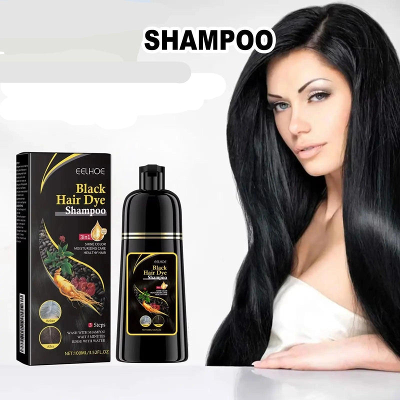 Shampoo EELHOE 3 em 1 Cabelo Forte e Escuro - Crescimento, Nutrição e Cobertura de Cabelos Grisalhos