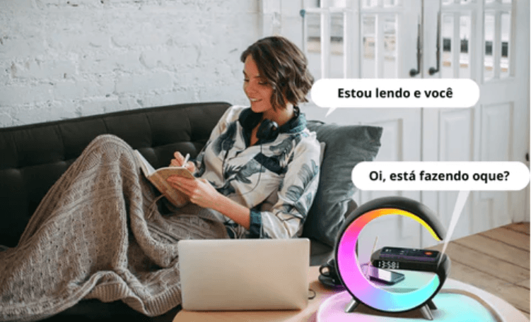 SpectraCharge® - Seu Despertador LED RGB com Carregamento por Indução para Todos os Telefones com Suporte a Carregamento Sem Fio - Universe Shopping