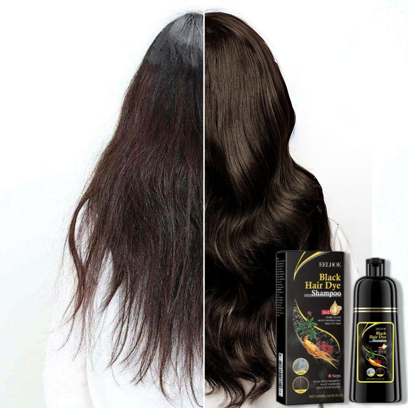 Shampoo EELHOE 3 em 1 Cabelo Forte e Escuro - Crescimento, Nutrição e Cobertura de Cabelos Grisalhos