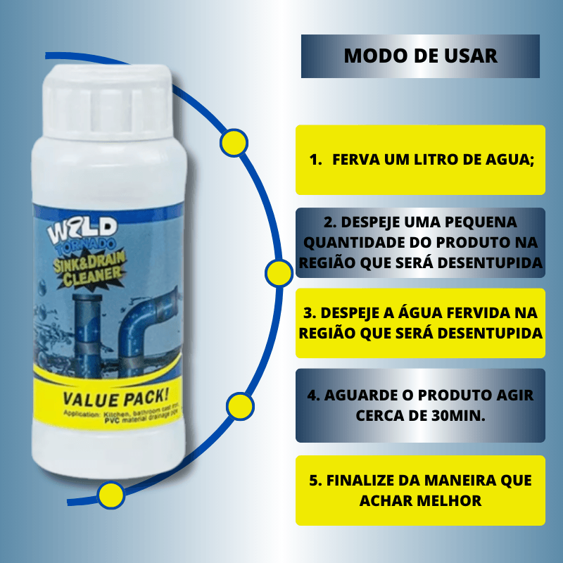 O Poderoso Desentupidor de Canos Wild Tornado® - Liberte Seus Canos e Recupere o Controle - Universe Shopping