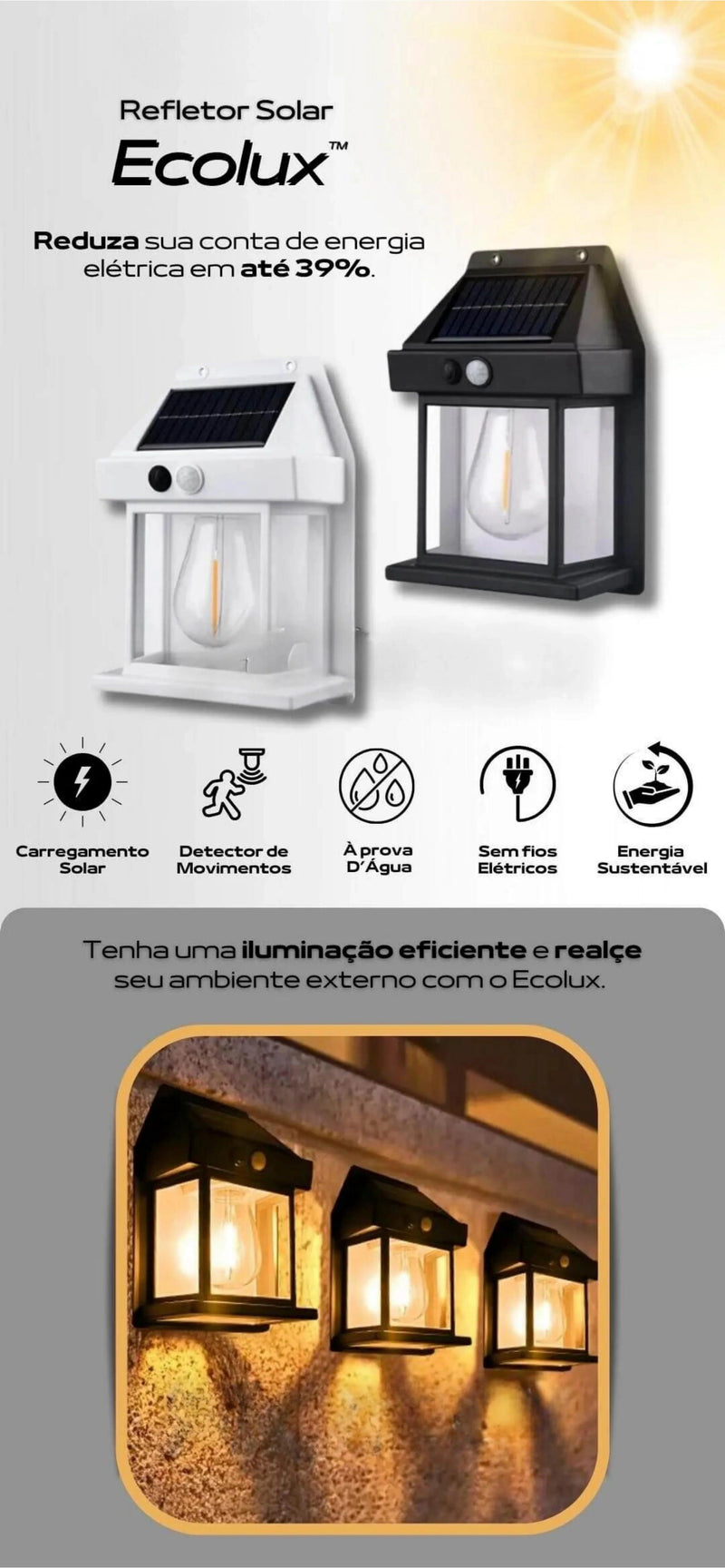 Refletor Solar Ecolux - (Compre 2 e Leve 4) - Universe Shopping