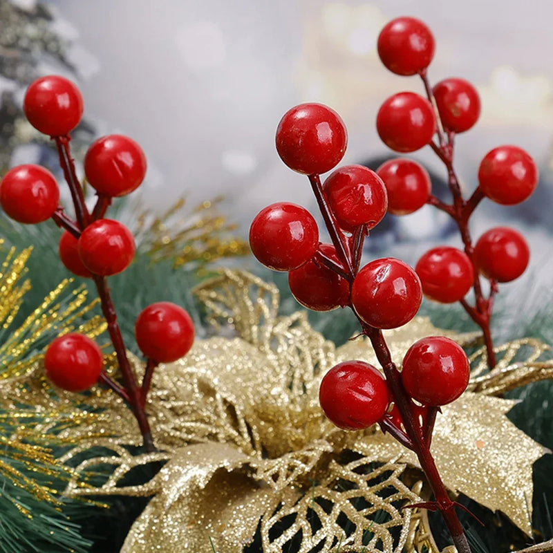 Frutinhas Decorativas de Natal - Berries Mágicas para Árvore e Guirlanda