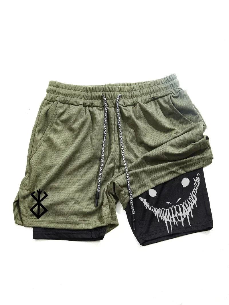 Shorts Masculino DualPro: Secagem Rápida e Performance Esportiva com Camada Dupla e Suporte para Celular - Universe Shopping