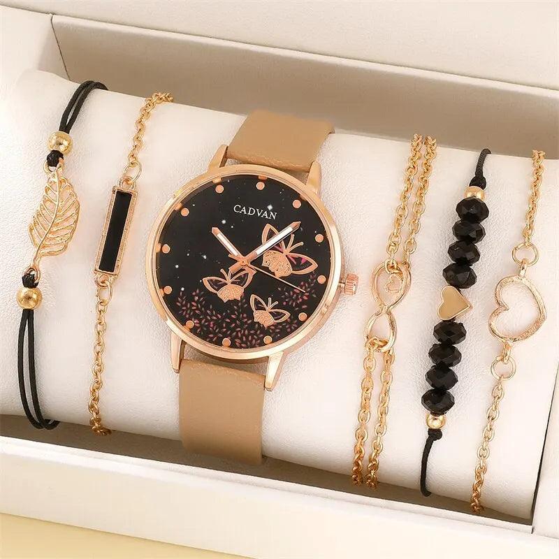 Relógio CADVAN Bellissimo Italiano: Elegância e Sofisticação com 5 Pulseiras Grátis! - Universe Shopping