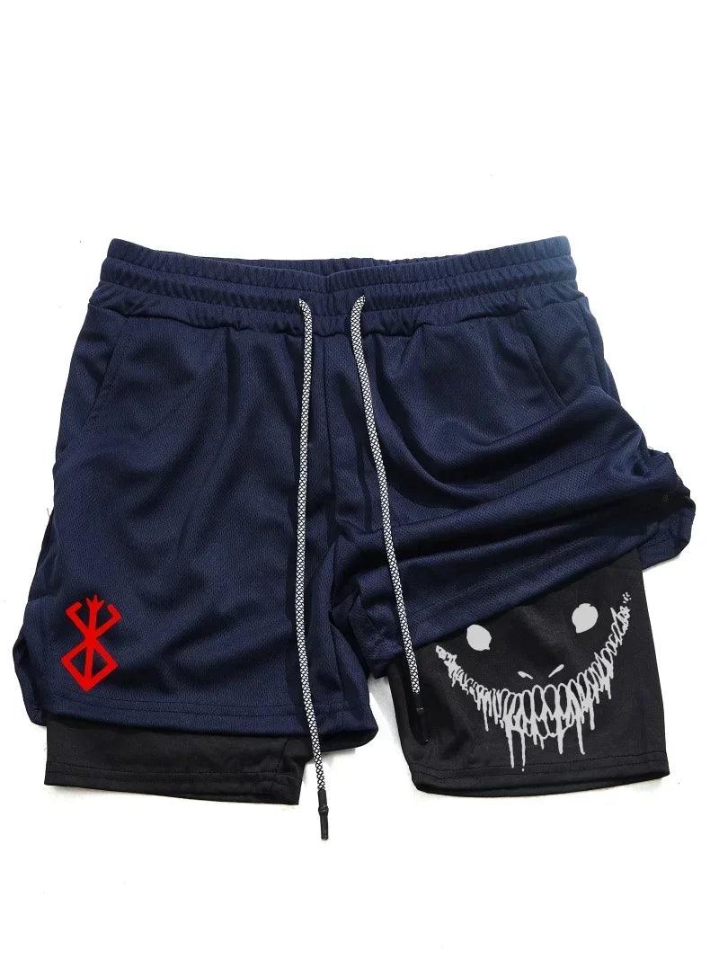 Shorts Masculino DualPro: Secagem Rápida e Performance Esportiva com Camada Dupla e Suporte para Celular - Universe Shopping