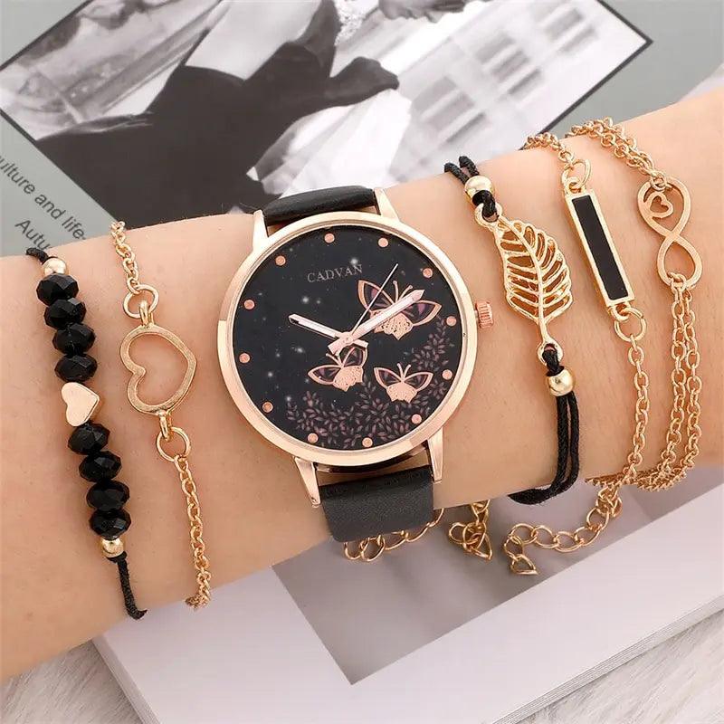 Relógio CADVAN Bellissimo Italiano: Elegância e Sofisticação com 5 Pulseiras Grátis! - Universe Shopping