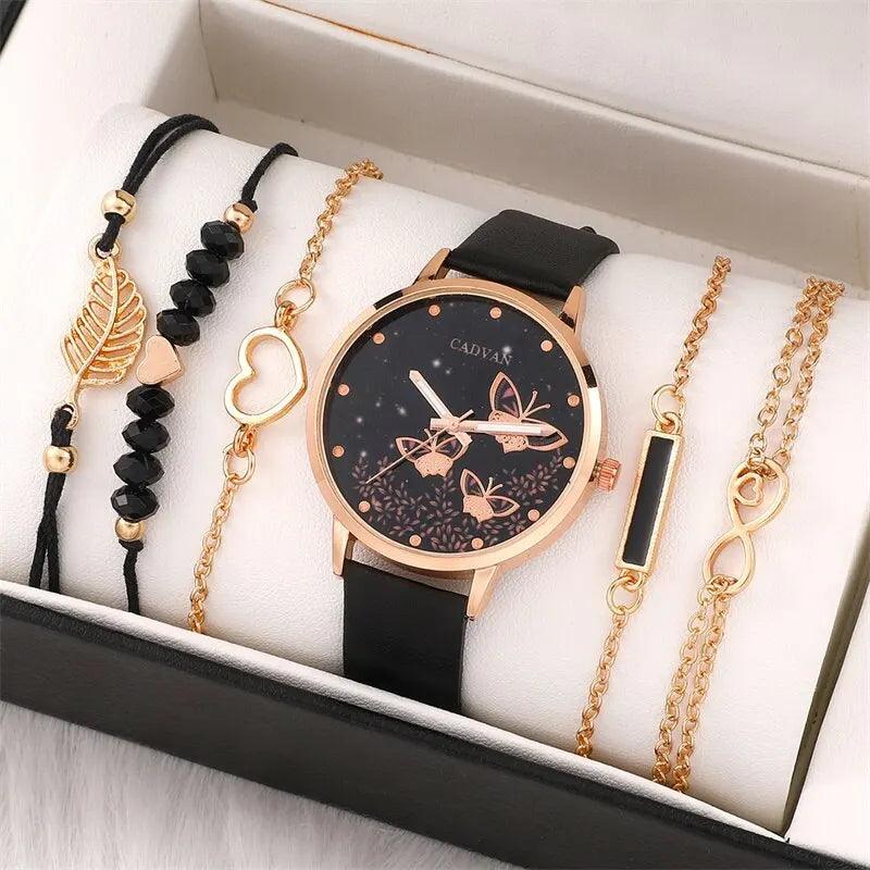 Relógio CADVAN Bellissimo Italiano: Elegância e Sofisticação com 5 Pulseiras Grátis! - Universe Shopping