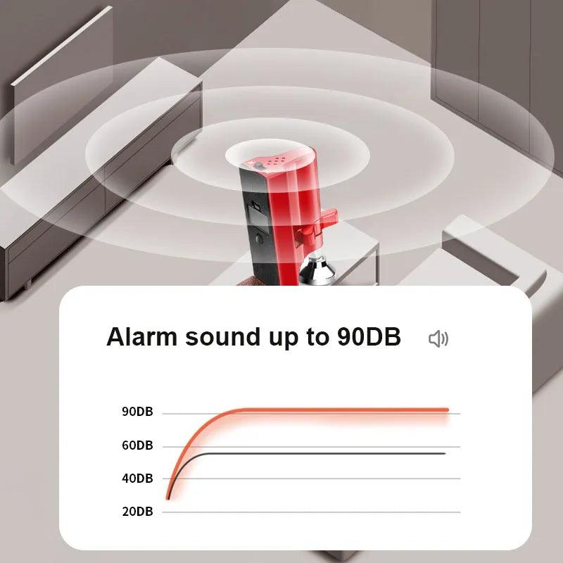 Batente de Porta com Alarme Sem Fio - Segurança Portátil para Casa e Viagem