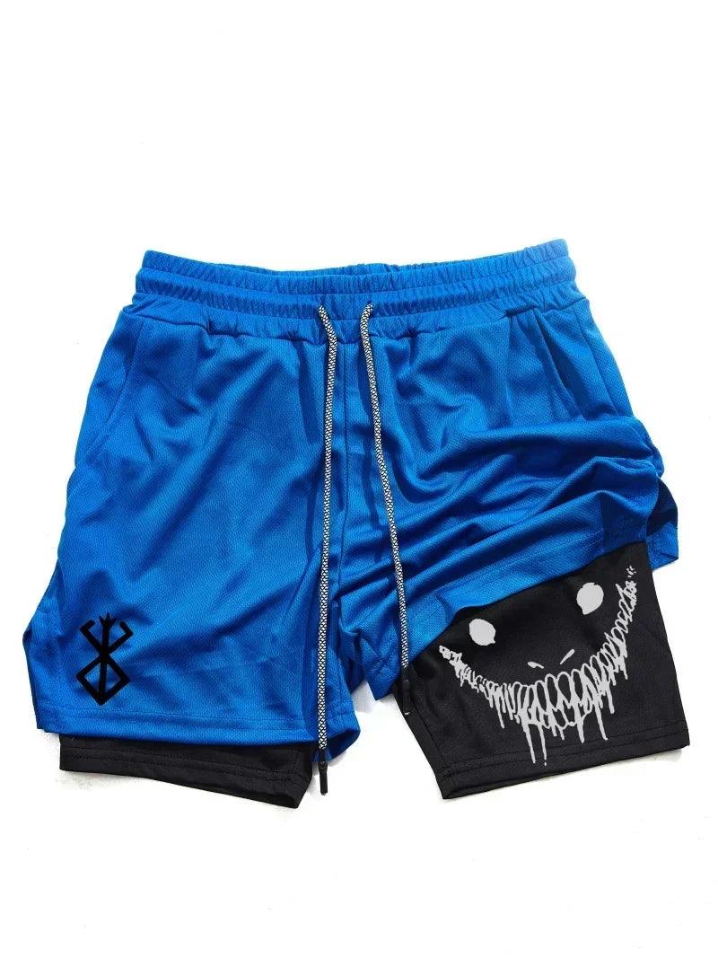 Shorts Masculino DualPro: Secagem Rápida e Performance Esportiva com Camada Dupla e Suporte para Celular - Universe Shopping